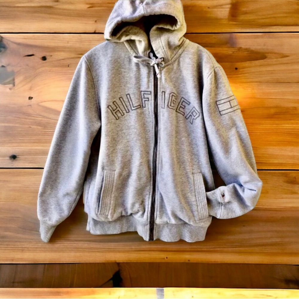 Tommy Hilfiger Fur Lined Hoodie Sweatshirt USED Flaws